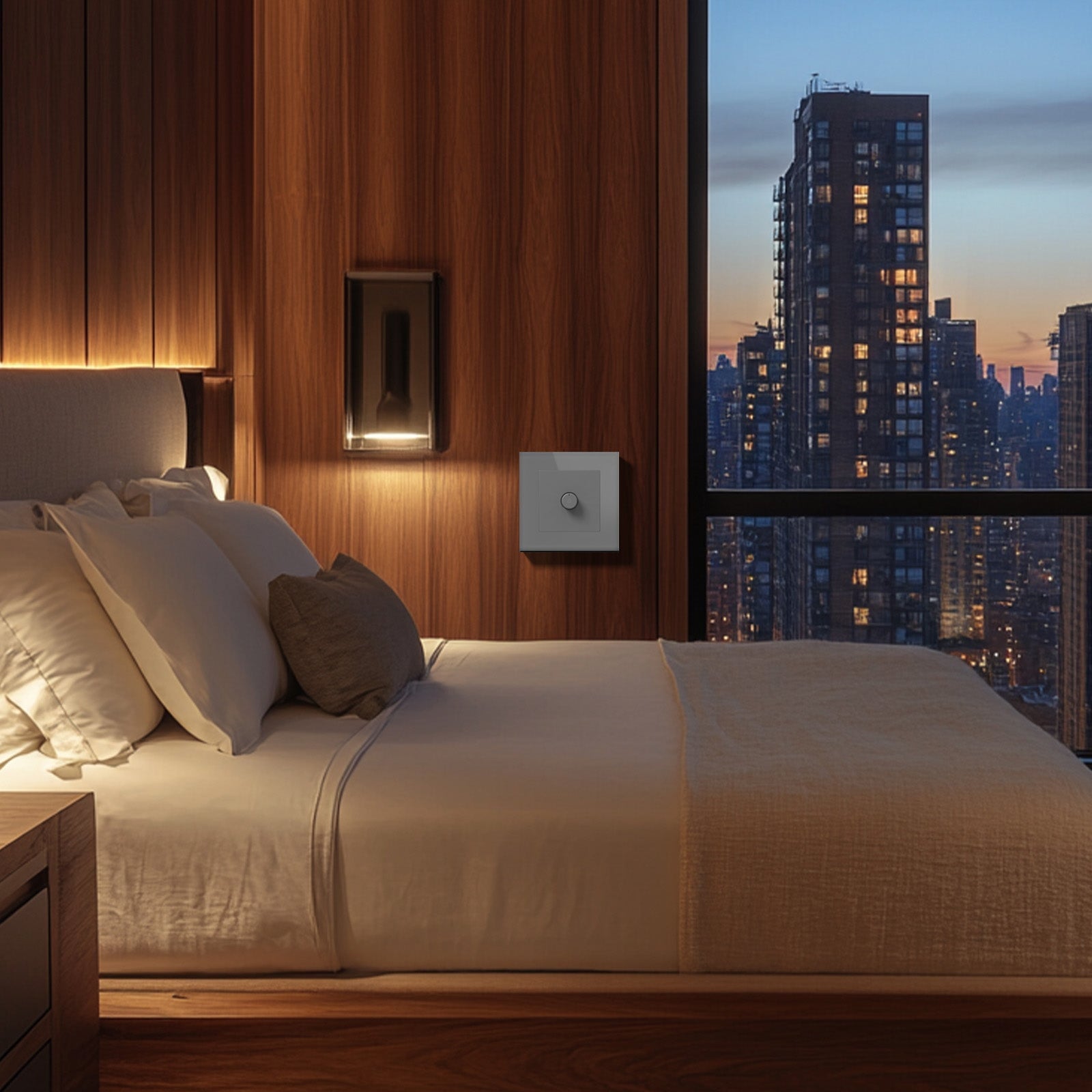 BSEED Echo Dimmer Switch Knob Dimmer Switch Work With Philips Lamp 500W light Switch Bseed official 