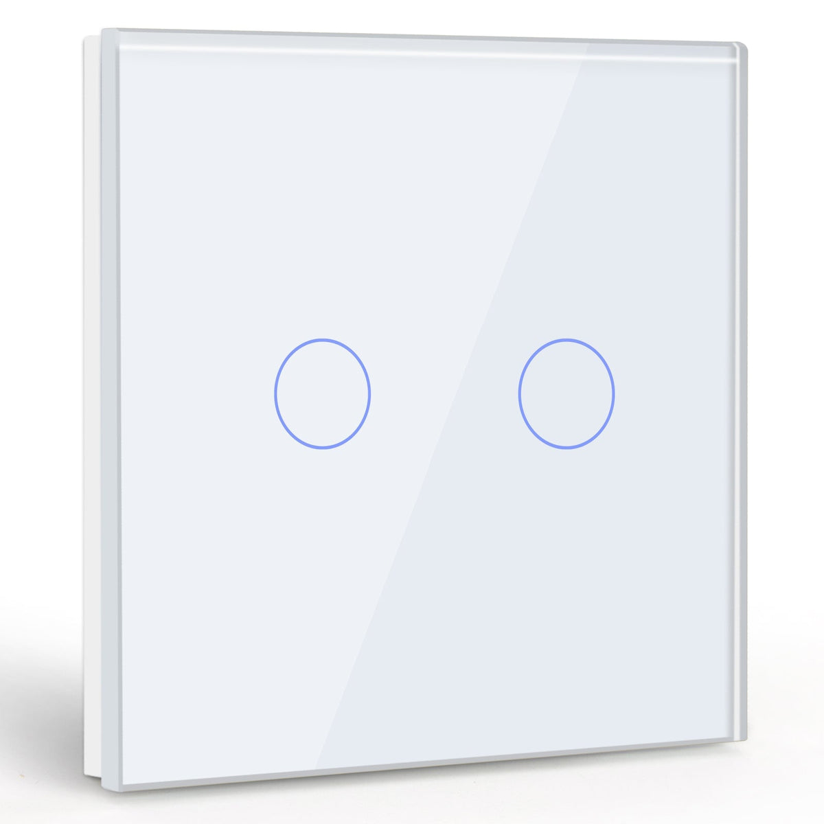 BSEED Touch Switches 1/2/3/4 Gang 1/2 Way No Neutral Light Switches Bseedswitch white 2 Gang 1 way