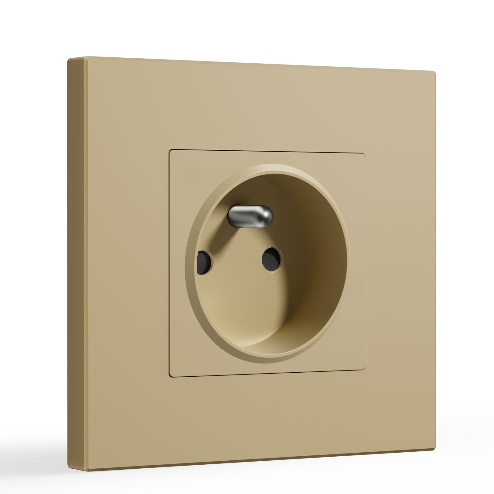 BSEED FR Wall Sockets Power Outlets Kids Protection 16A Wall Plates & Covers Bseedswitch gold Plastic Single