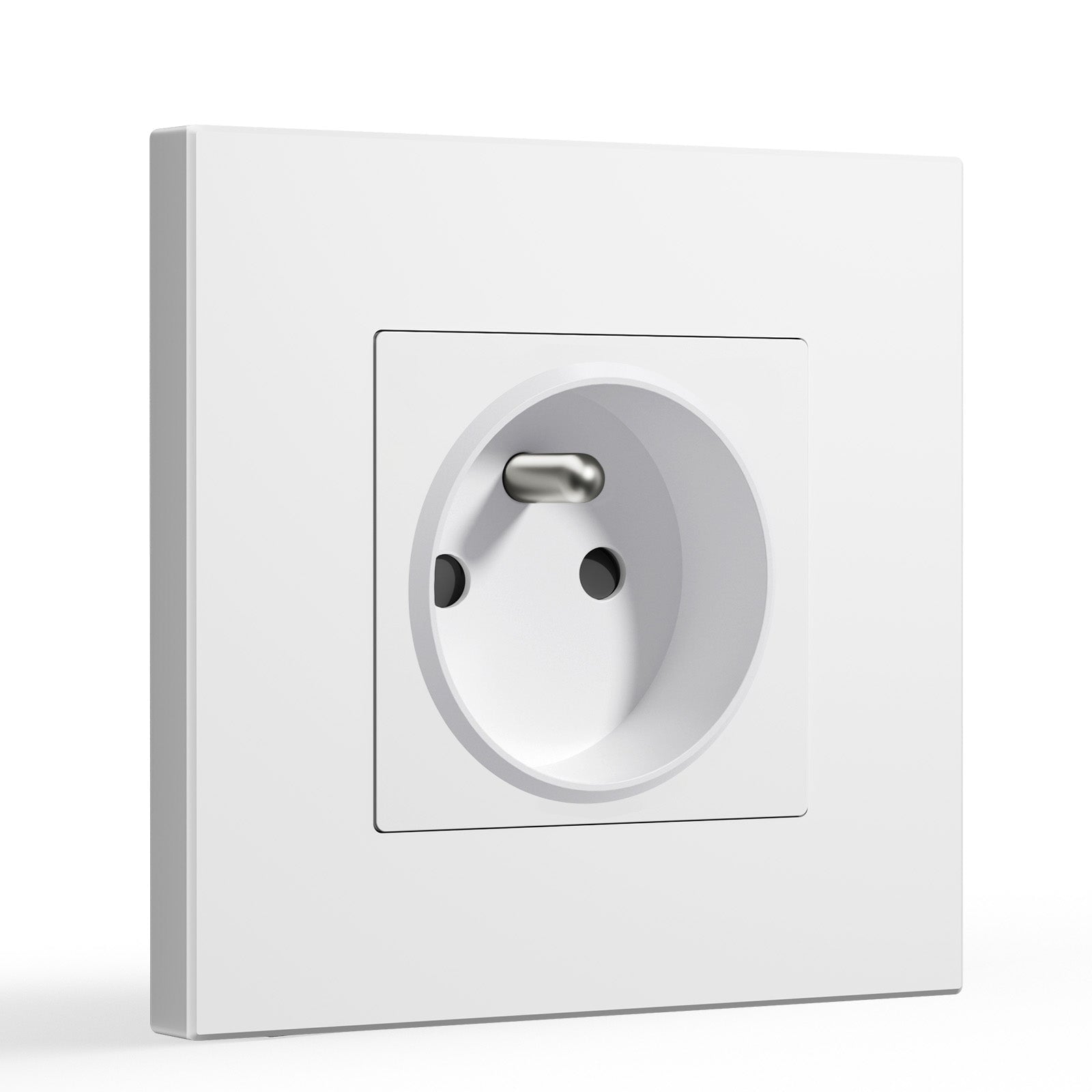 BSEED FR Wall Sockets Power Outlets Kids Protection 16A Wall Plates & Covers Bseedswitch white Plastic Single