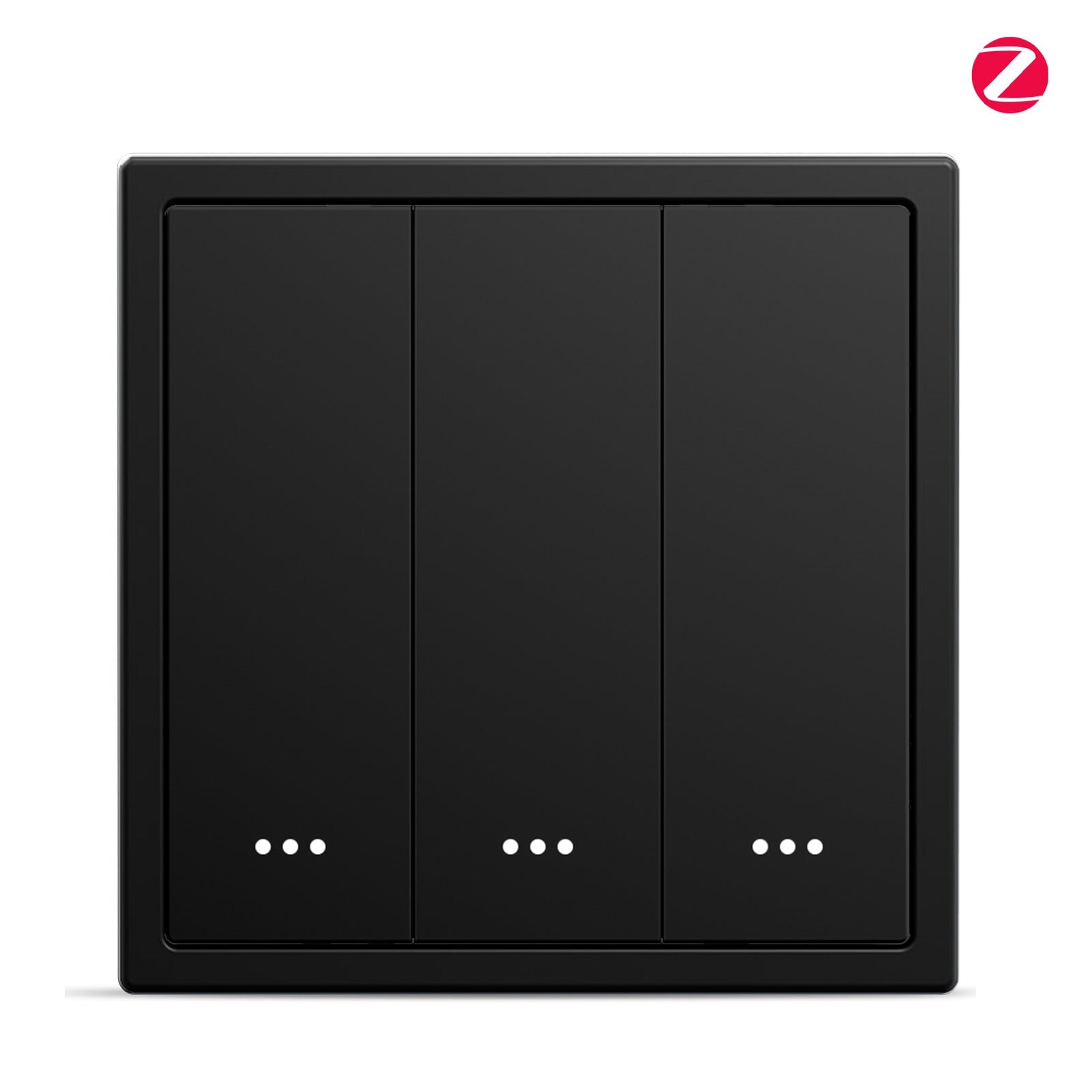 BSEED Gand Series Zigbee Light Switch (With Neutral) Recessed light switches with indicator light Light Switches Bseedswitch Black 1 PCS / Pack 3 Gang