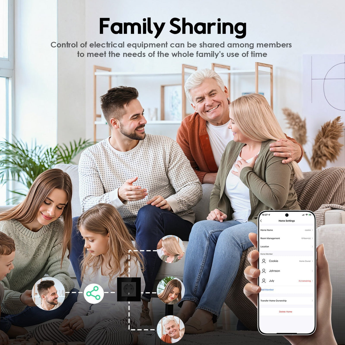 BSEED Wifi EU-standaard stopcontact werkt met Alexa en Google Assistent socket Bseedswitch 