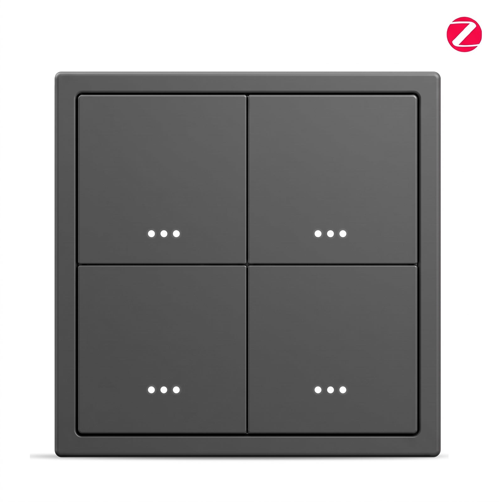 BSEED Gand Series Zigbee Light Switch (With Neutral) Recessed light switches with indicator light Light Switches Bseedswitch Grey 1 PCS / Pack 4 Gang
