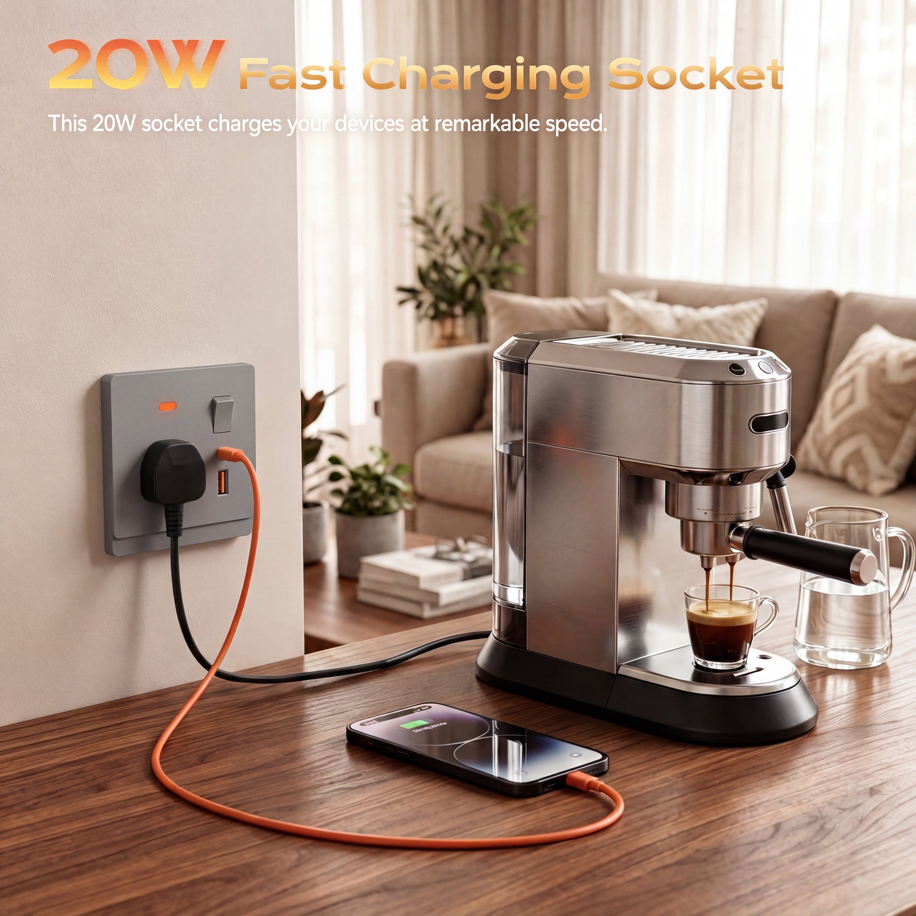 BSEED G16 Series UK Standard 13A Socket with 18W USB-C Port Power Outlets & Sockets Bseedswitch 