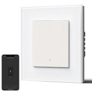 BSEED Smart Wifi Light Switch (With Neutral) Light Switches Bseedswitch White Glass 1 Gang