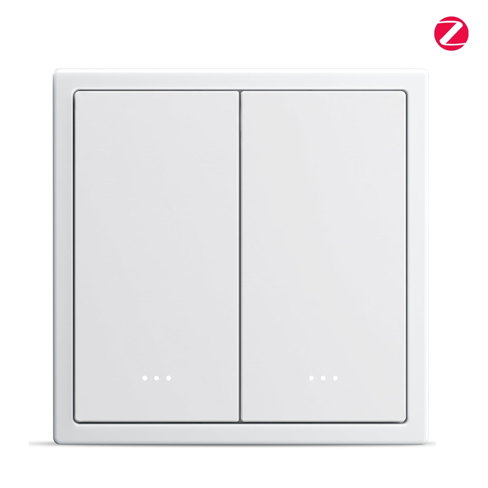 BSEED Gand Series Zigbee Light Switch (With Neutral) Recessed light switches with indicator light Light Switches Bseedswitch White 1 PCS / Pack 2 Gang
