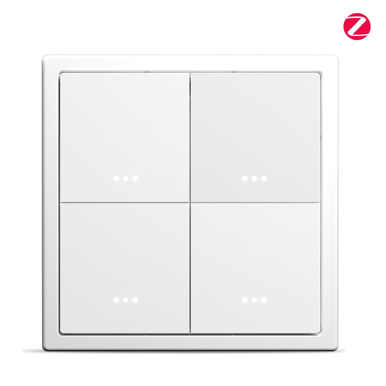 BSEED Gand Series Zigbee Light Switch (With Neutral) Recessed light switches with indicator light Light Switches Bseedswitch White 1 PCS / Pack 4 Gang