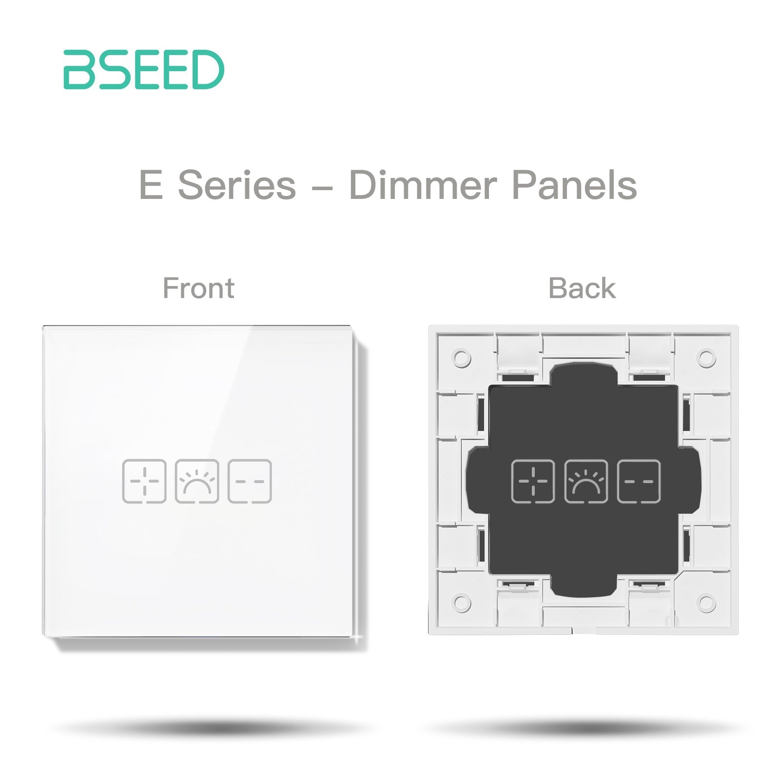 BSEED Echo Touch DIY Part Customized Free Combinations Glass Panels Light Switches Bseedswitch White Dimmer Panel 