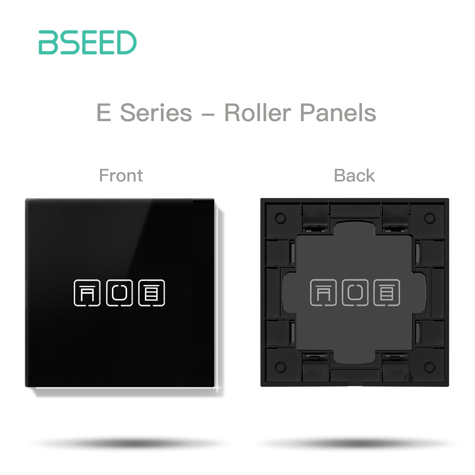 BSEED Echo Touch DIY Part Customized Free Combinations Glass Panels Light Switches Bseedswitch Black Blind Panel 