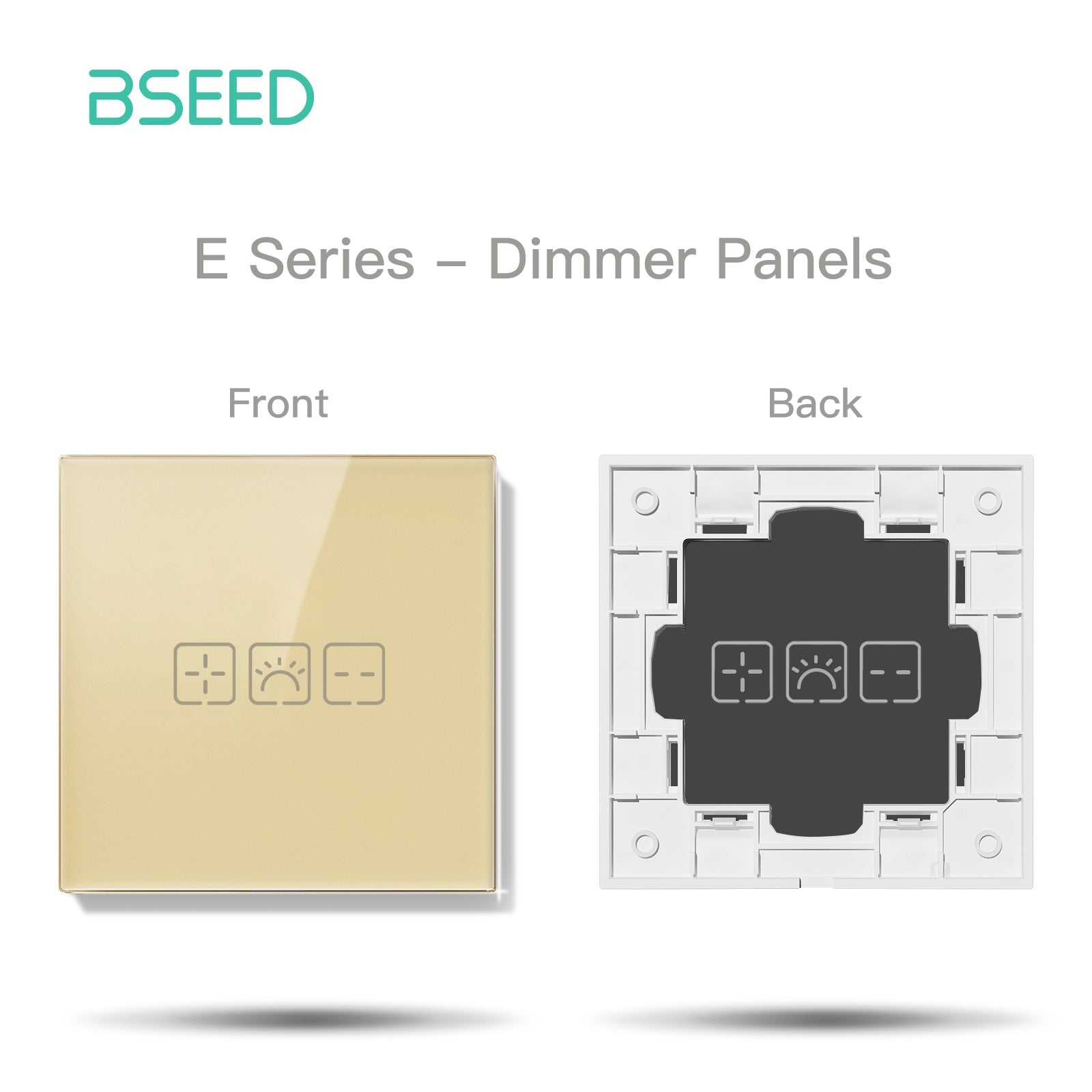 BSEED Echo Touch DIY Part Customized Free Combinations Glass Panels Light Switches Bseedswitch Gold Dimmer Panel 