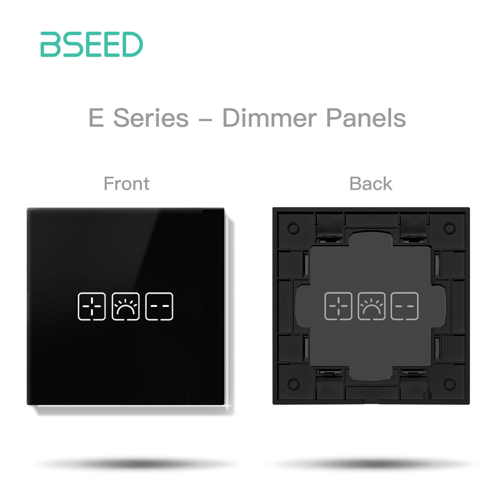 BSEED Echo Touch DIY Part Customized Free Combinations Glass Panels Light Switches Bseedswitch Black Dimmer Panel 