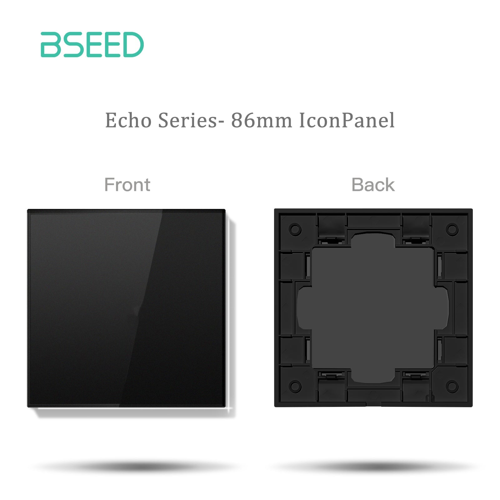 BSEED Echo Touch DIY Part Customized Free Combinations Glass Panels Light Switches Bseedswitch Black Icon Panel 