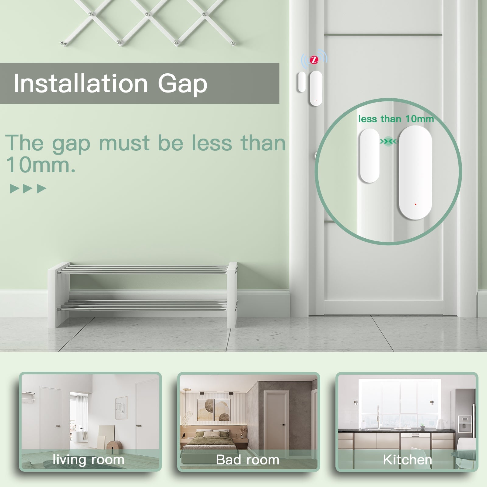 BSEED ZigBee Door Sensor Switch Door Detector Smart Home Security Alarms For Home Door Keyhole Escutcheons Bseedswitch 