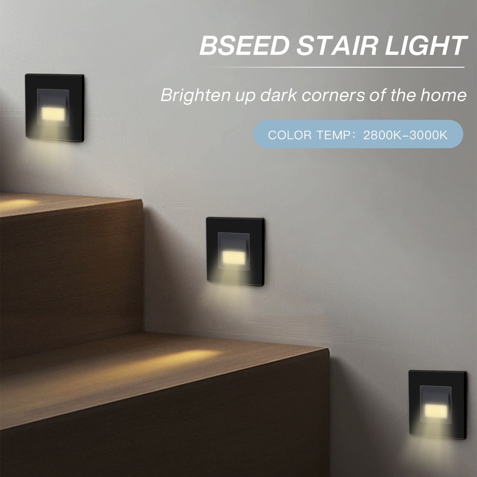 BSEED Footwell Lighting Floor Light Motion Sensor LED Floor Lamp 2800-3000K lamp Bseedswitch 