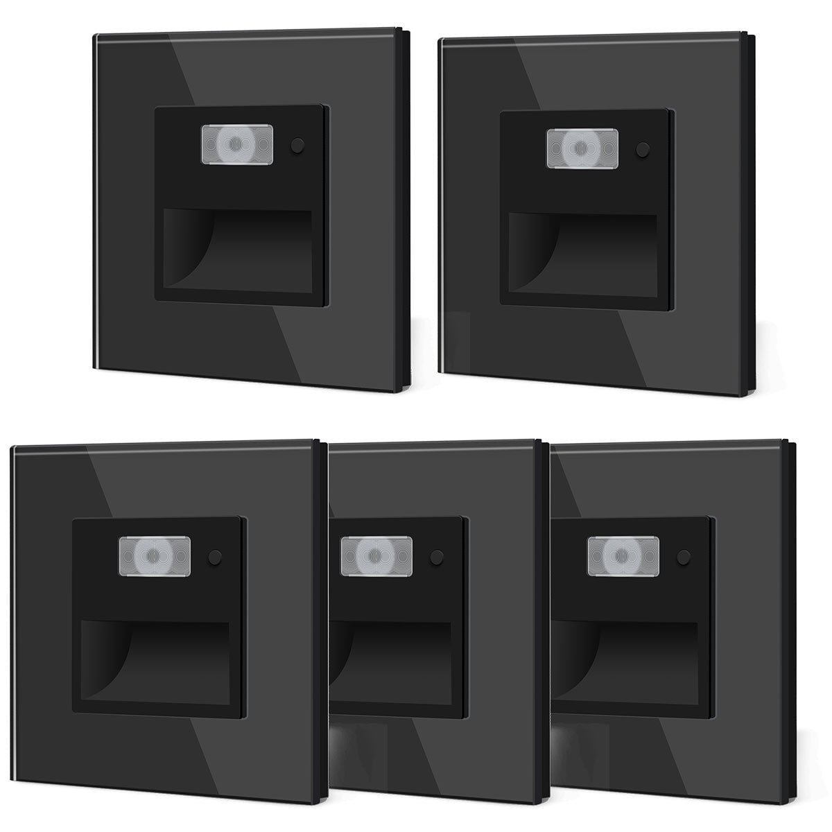 Multiple time delays Footwell Lighting Floor Light Motion Sensor 1800-7500K lamp Bseedswitch black 5 PCS/ Pack 
