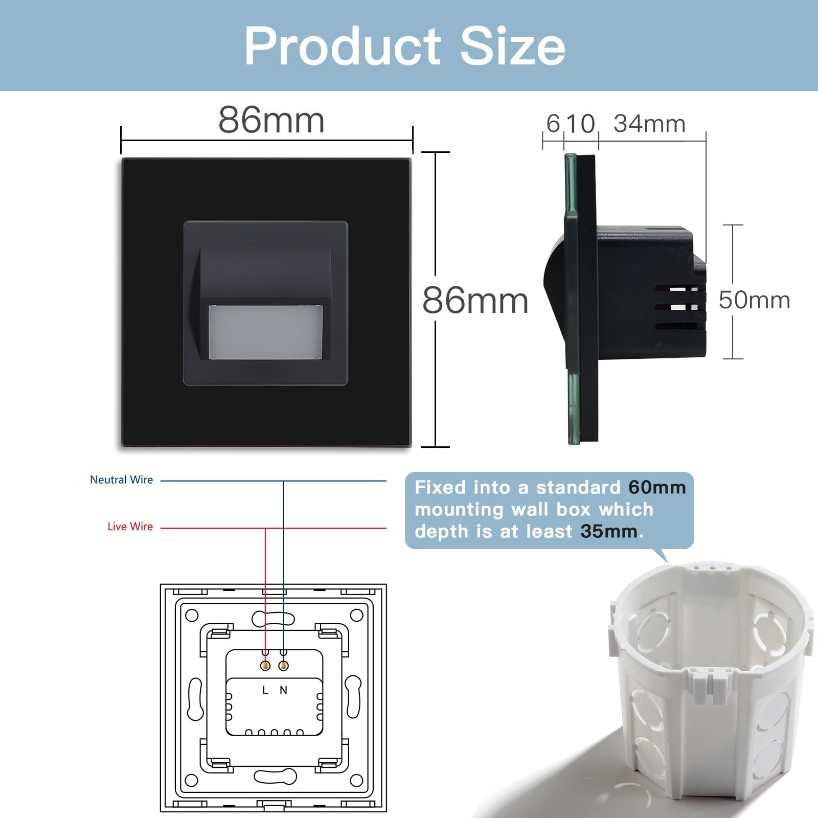 BSEED Footwell Lighting Floor Light Motion Sensor LED Floor Lamp 2800-3000K lamp Bseedswitch 