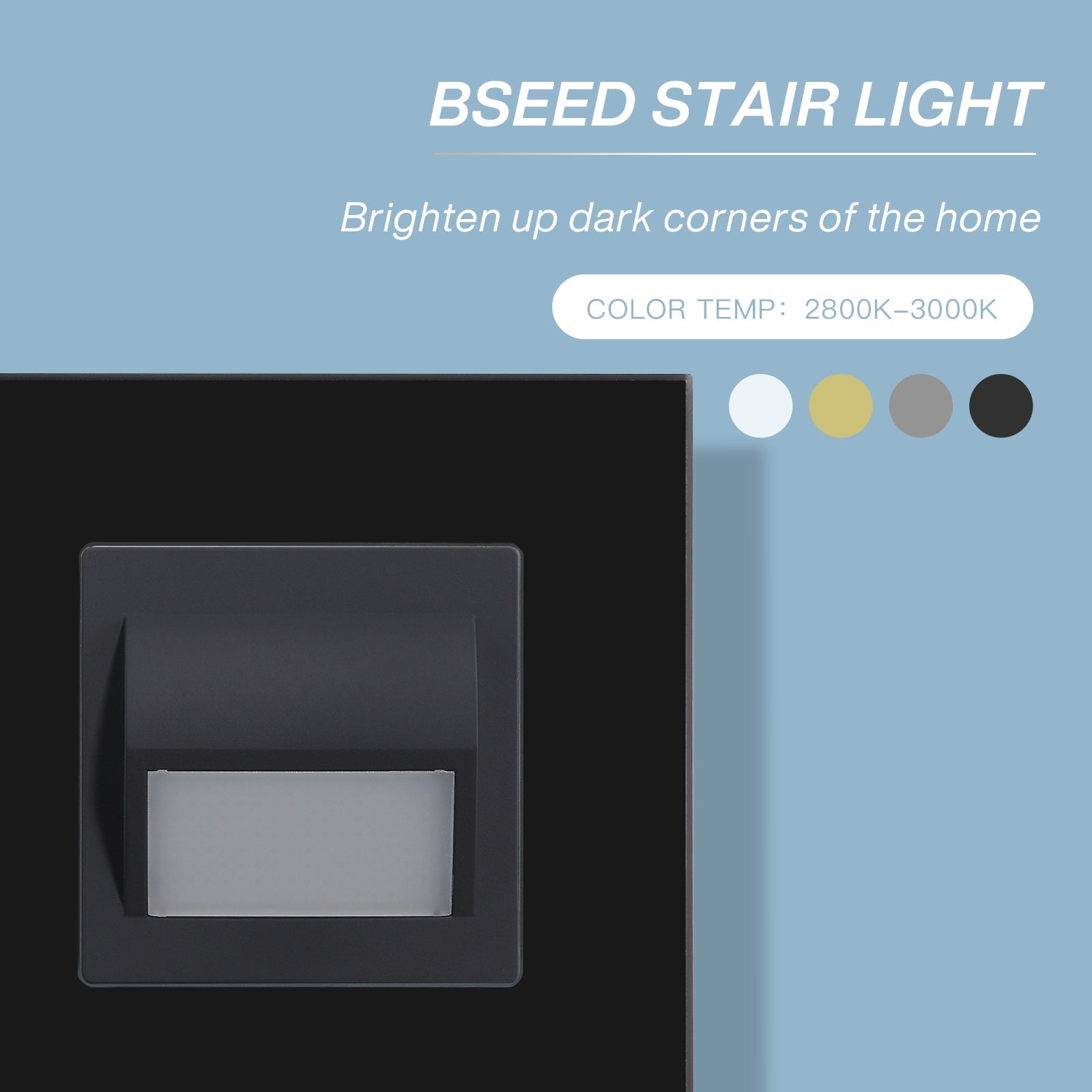 BSEED Footwell Lighting Floor Light Motion Sensor LED Floor Lamp 2800-3000K lamp Bseedswitch 