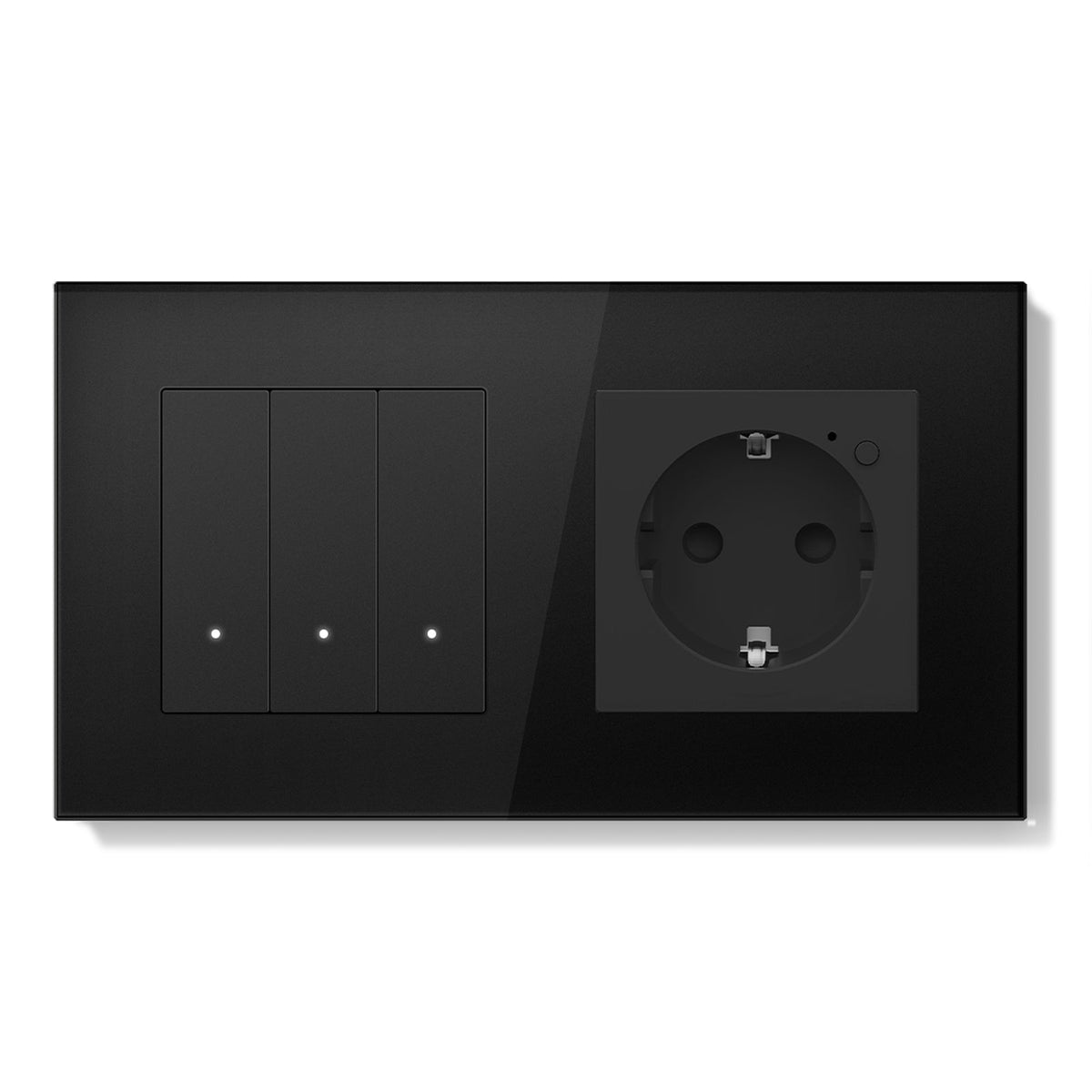 Echo Series Smart Wifi Light Switch With Smart Wifi EU Single Socket 157mm Neutral Line Required Power Outlets & Sockets Bseedswitch Black 3 Gang 
