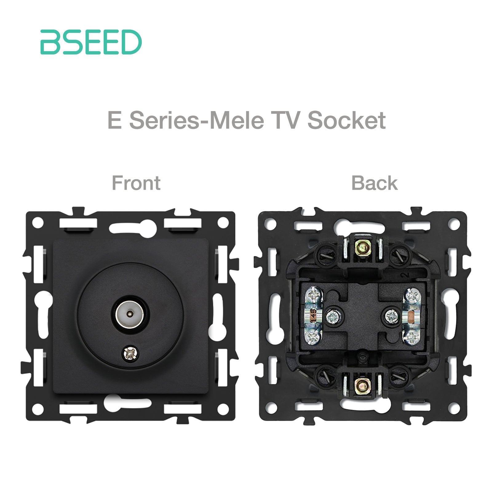 BSEED DIY Part Customized Free Combinations Mechanical Switch Socket Insert Black Color Crystal Glass Panel Light Switches Bseedswitch Male TV Socket 