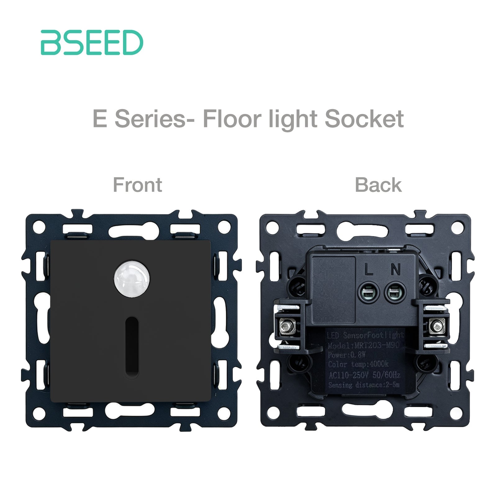 BSEED DIY Part Customized Free Combinations Mechanical Switch Socket Insert Black Color Crystal Glass Panel Light Switches Bseedswitch Floor Lamp 