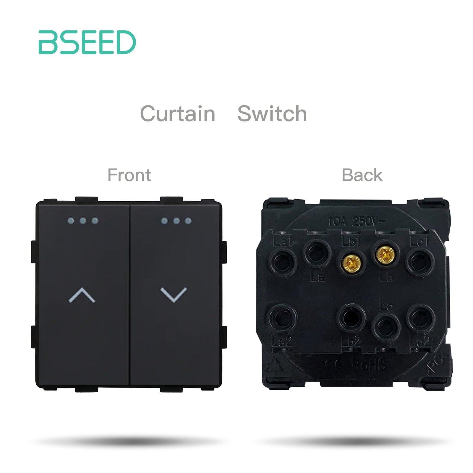 Bseed Crystal Glass Frame Smart Switch Socket Frame Wall Eclectic power socket Wall Plug Function Parts DIY Free Combination Black Color Power Outlets & Sockets Bseedswitch Mechanical Curtain Switch 