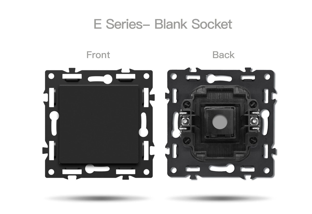 BSEED DIY Part Customized Free Combinations Mechanical Switch Socket Insert Black Color Crystal Glass Panel