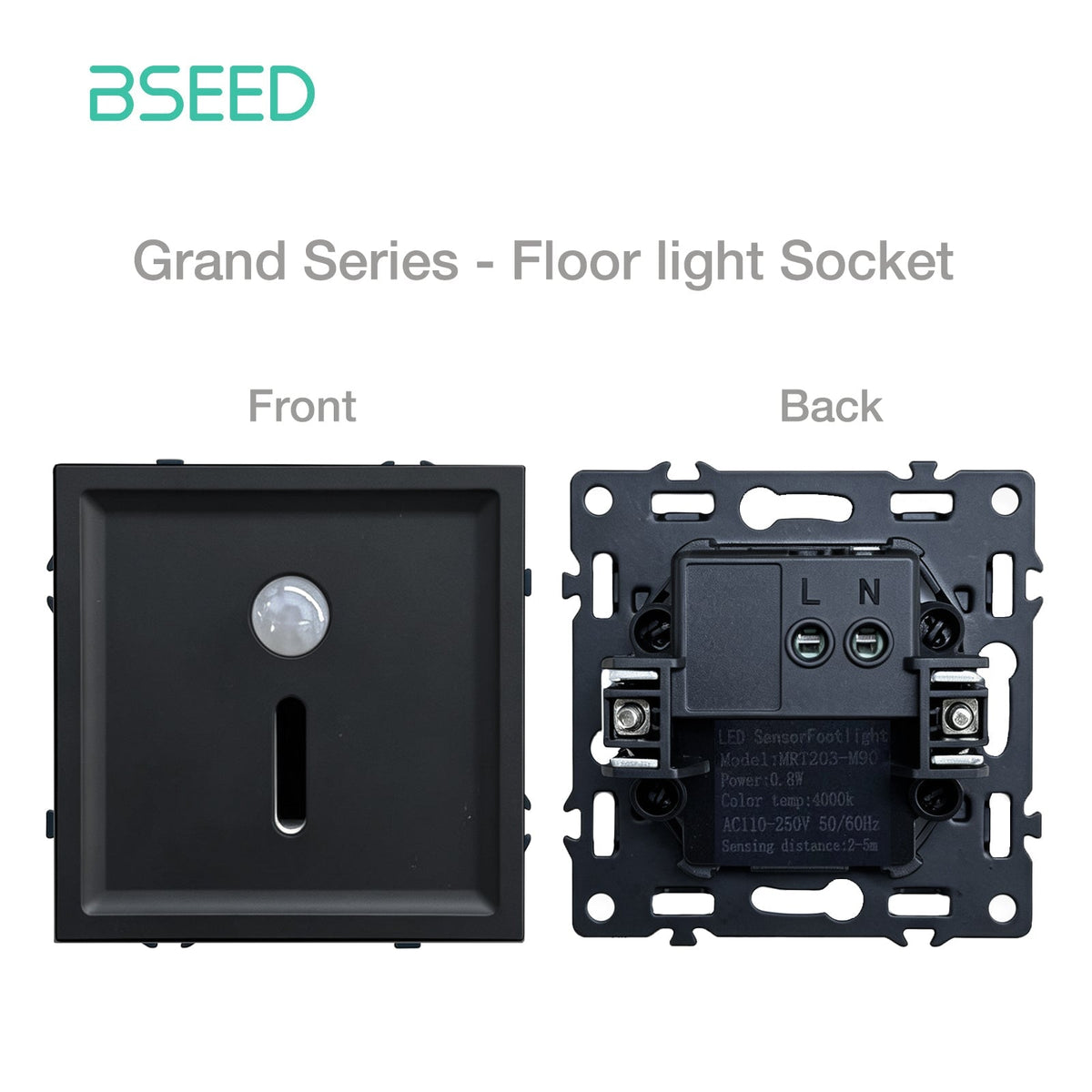 Grand Series DIY Part Customized free combinations Plastic Panels Black Color Power Outlets & Sockets Bseedswitch Floor Lamp 