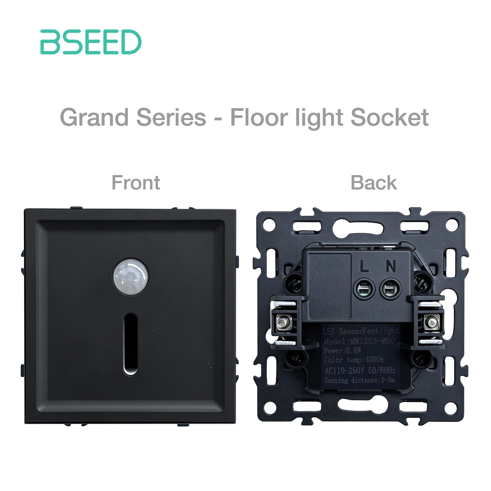 Grand Series DIY Part Customized free combinations Plastic Panels Black Color Power Outlets & Sockets Bseedswitch Floor Lamp 