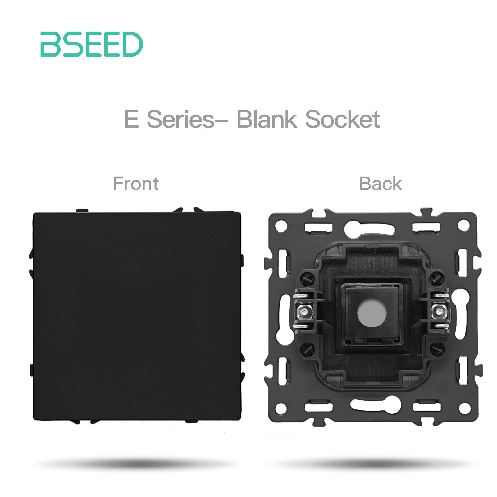 Grand Series DIY Part Customized free combinations Plastic Panels Black Color Power Outlets & Sockets Bseedswitch Blank Socket 