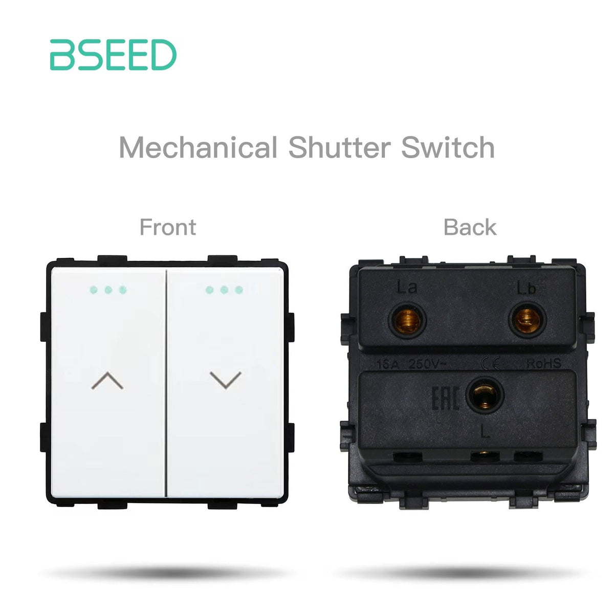 Bseed Switch Socket Insert Wall Plug Function Parts DIY Free Combination Crystal Glass Frames White Color Power Outlets & Sockets Bseedswitch auto-rebound mechanical curtain switch Insert 