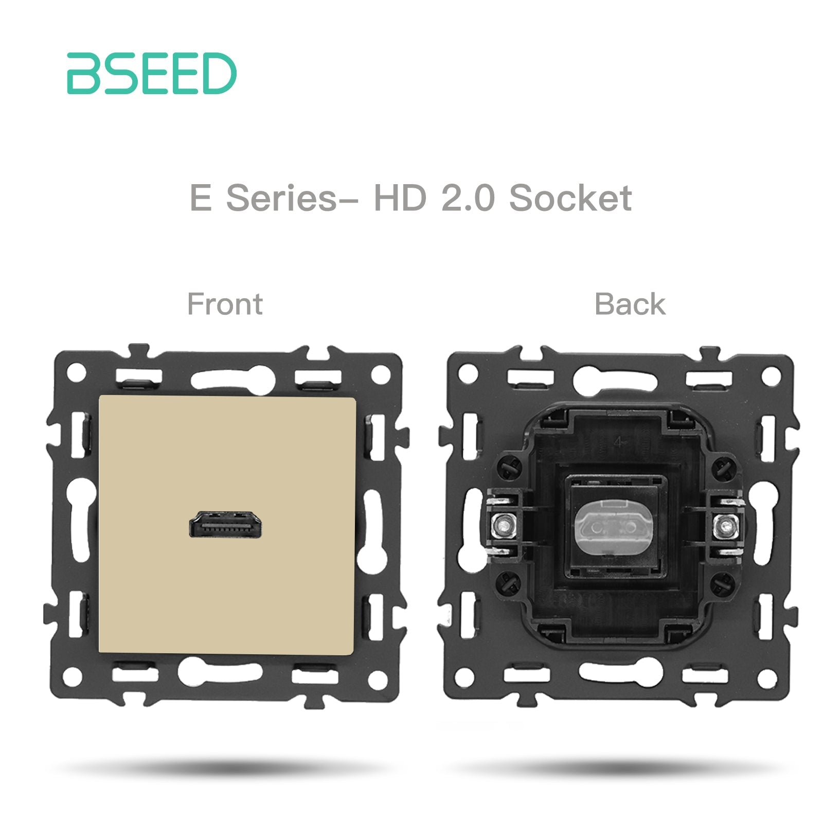 BSEED DIY Part Customized Free Combinations Mechanical Light Switch Wall Socket Insert Gold Color Crystal Glass Panel Light Switches Bseedswitch HD 2.0 (High Definition) 