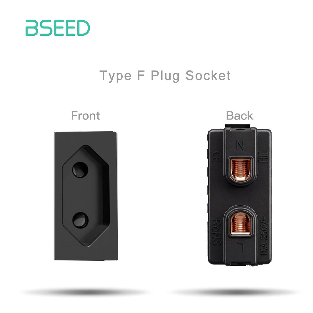 USB PC CAT5 ST Wall Plug Socket Outlets Socket Frame DIY Parts Free Combination socket Bseedswitch Black Eu Socket 