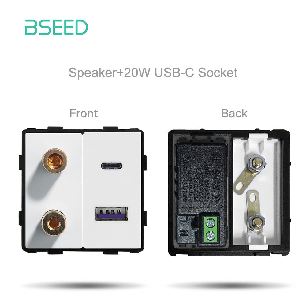 Bseed EU UK Russia Standard Plastic Socket Button Switch Function Key DIY Home Improvement Wall Plates & Covers Bseedswitch 