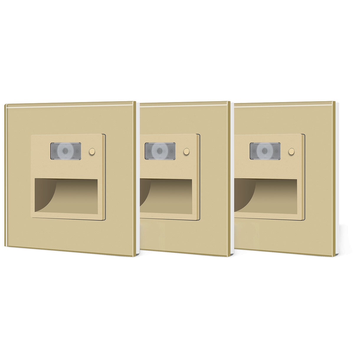 Multiple time delays Footwell Lighting Floor Light Motion Sensor 1800-7500K lamp Bseedswitch gold 3 PCS/ Pack 