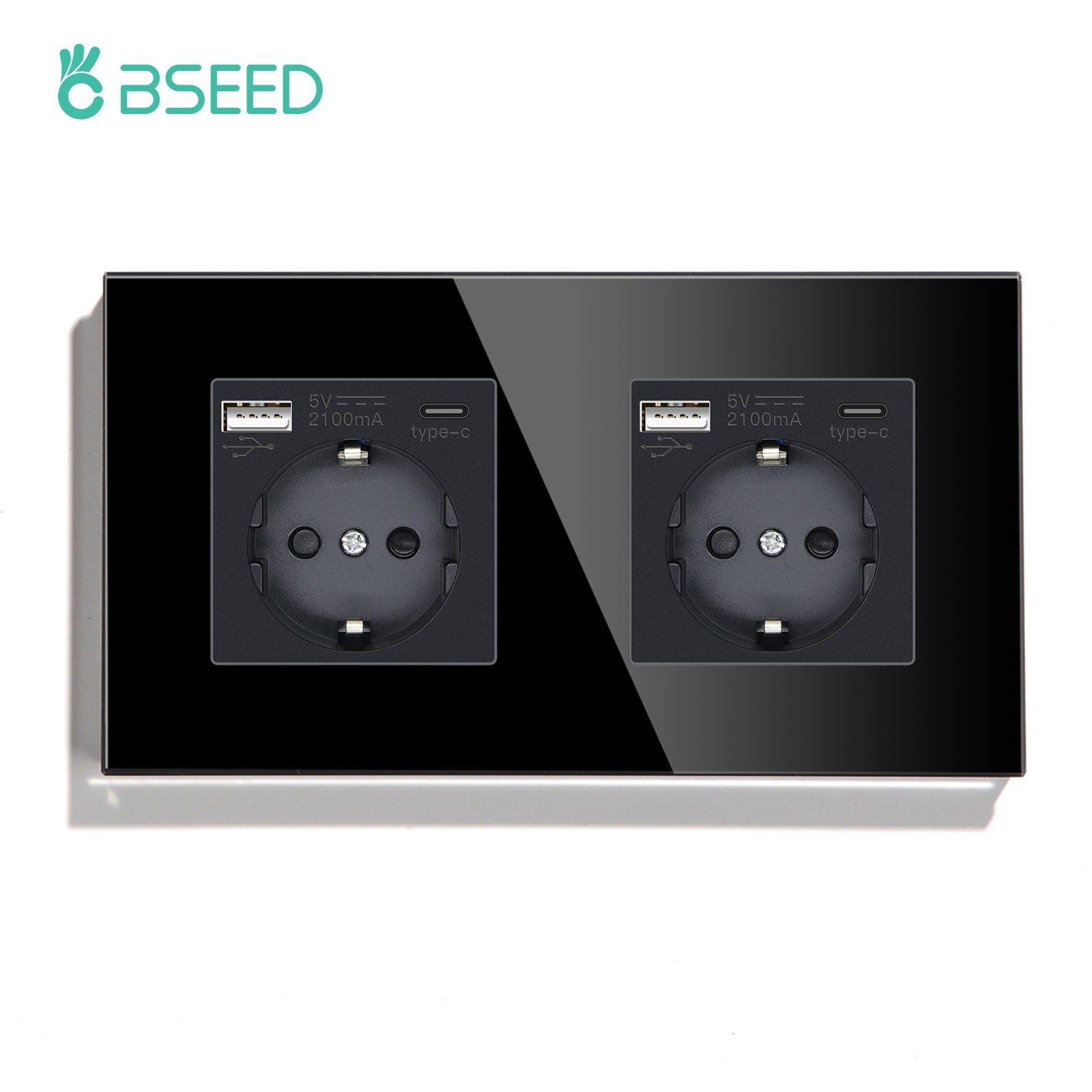 Socket Outlet B.tech BSEED EU sockets with 2.1A Type-C Interface Outlet Wall Socket ...