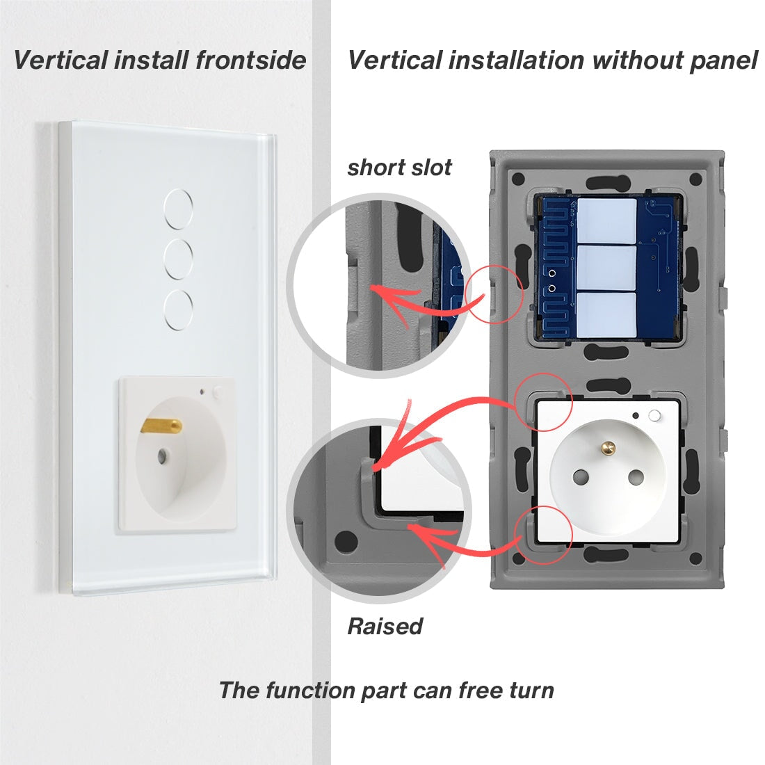 BSEED Smart WiFi Dimmer Light Switch With Normal EU Socket Double Light Switch with Socket Light Switches Bseedswitch 