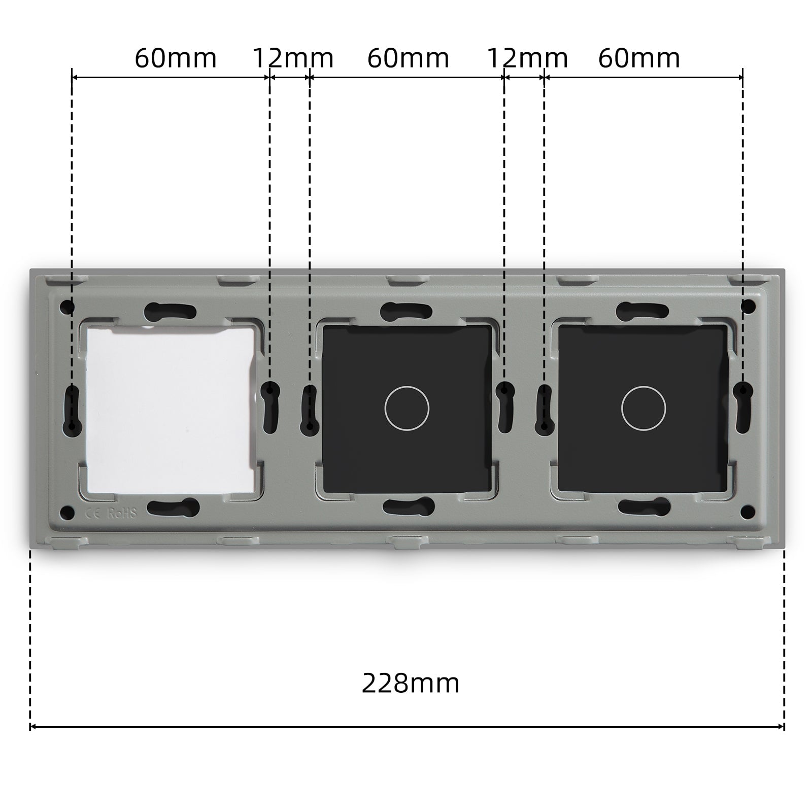 BSEED Crystal Glass Switch & Socket Frame Customizable Wall Plate Bseedswitch 