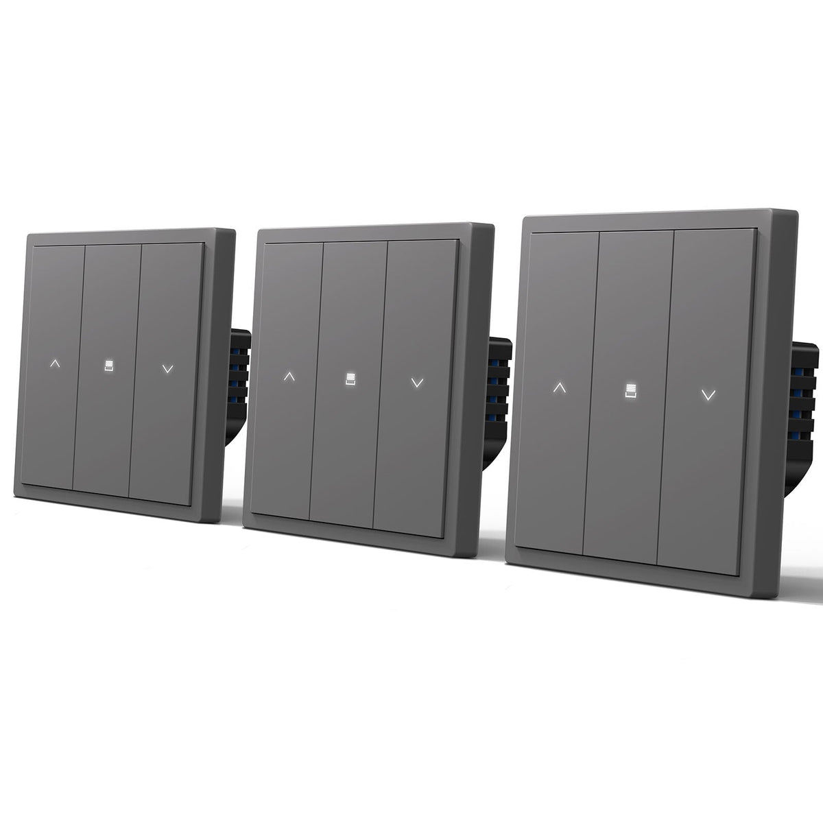 BSEED Scale Series Smart Wifi Roller Shutter Blind Switch Light Switches Bseedswitch Grey 3 PCS/Pack 