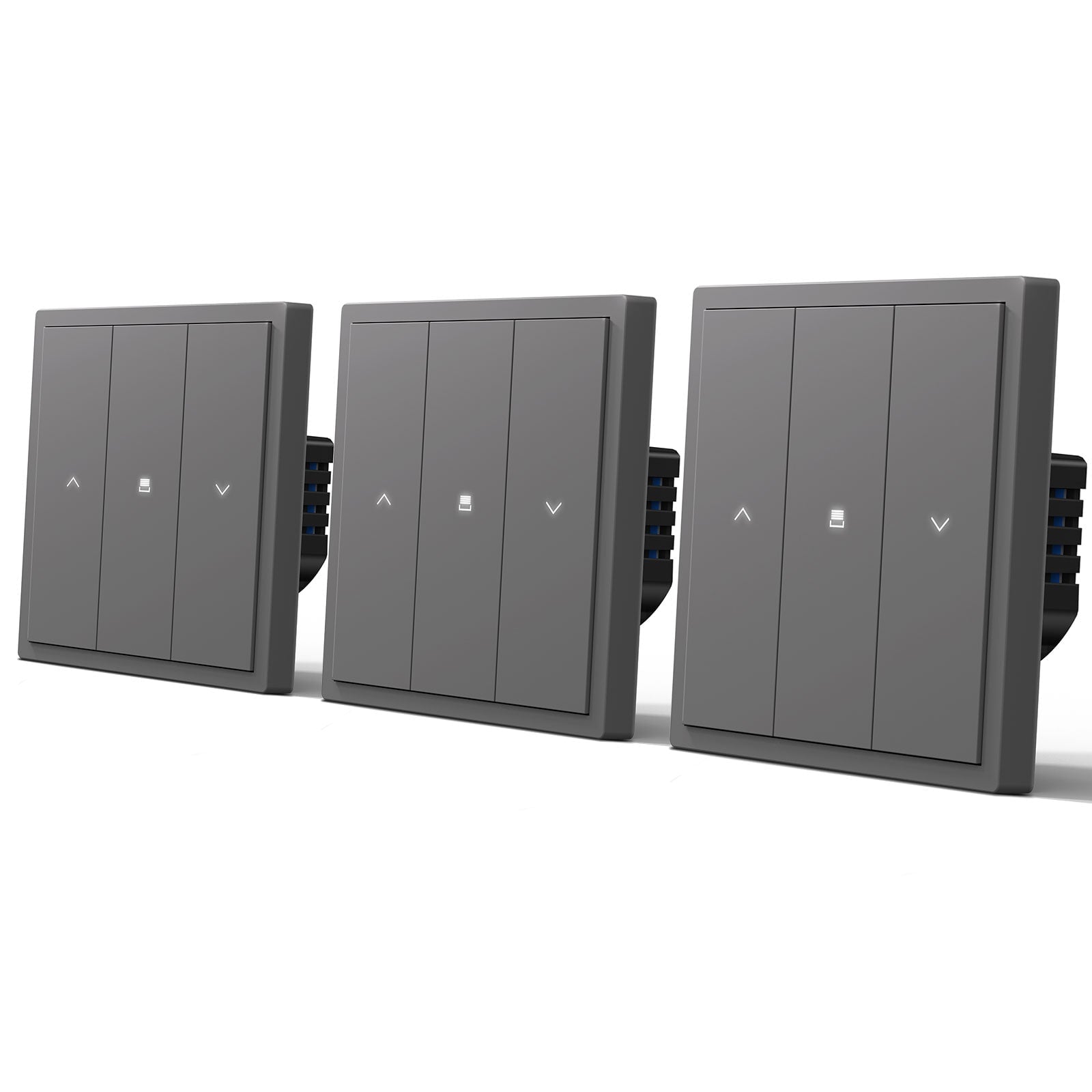 BSEED Scale Series Smart Wifi Roller Shutter Blind Switch Light Switches Bseedswitch Grey 3 PCS/Pack 