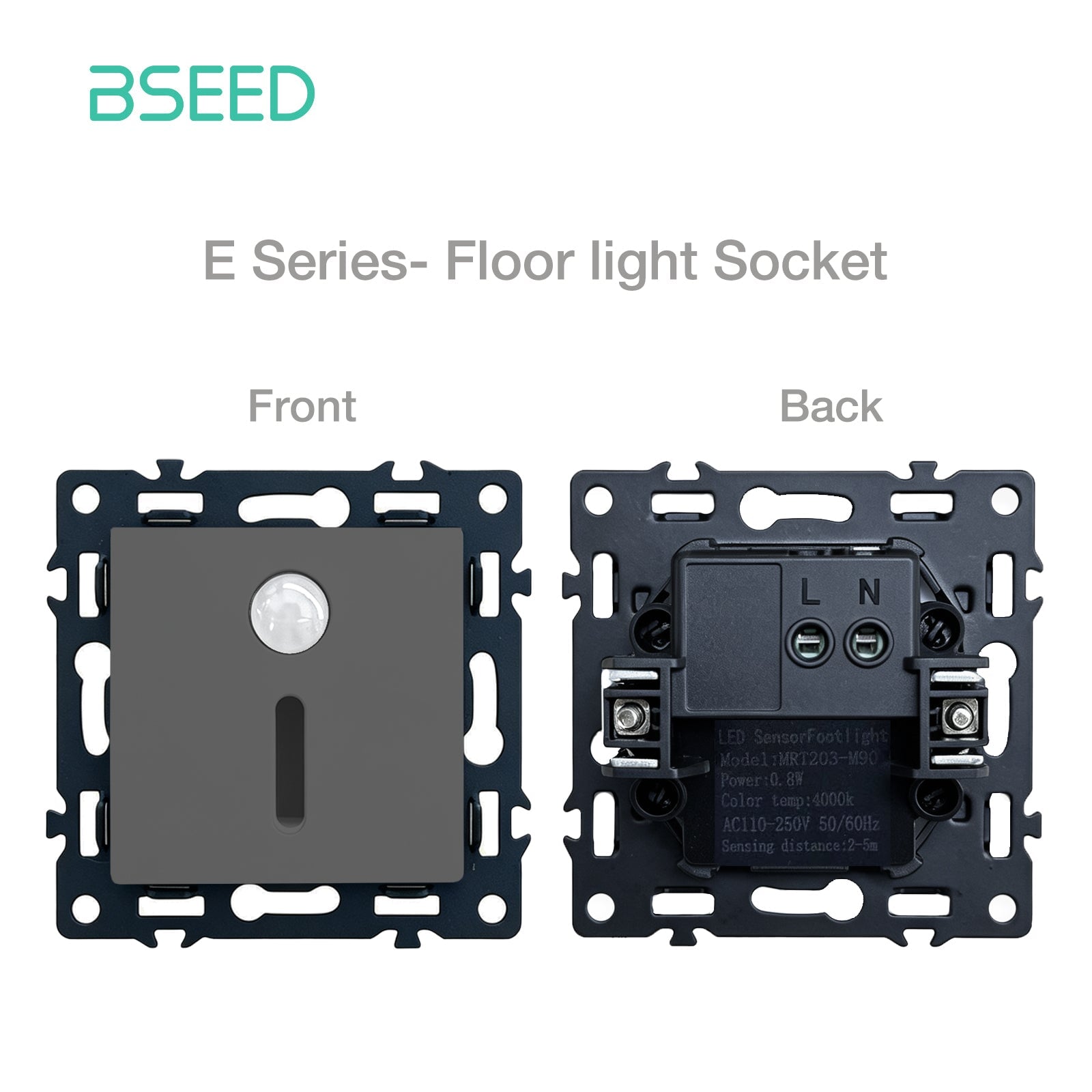 BSEED DIY Part Customized Free Combinations Mechanical Light Switch Wall Socket Insert Grey Color Crystal Glass Panel Light Switches Bseedswitch Floor Lamp 