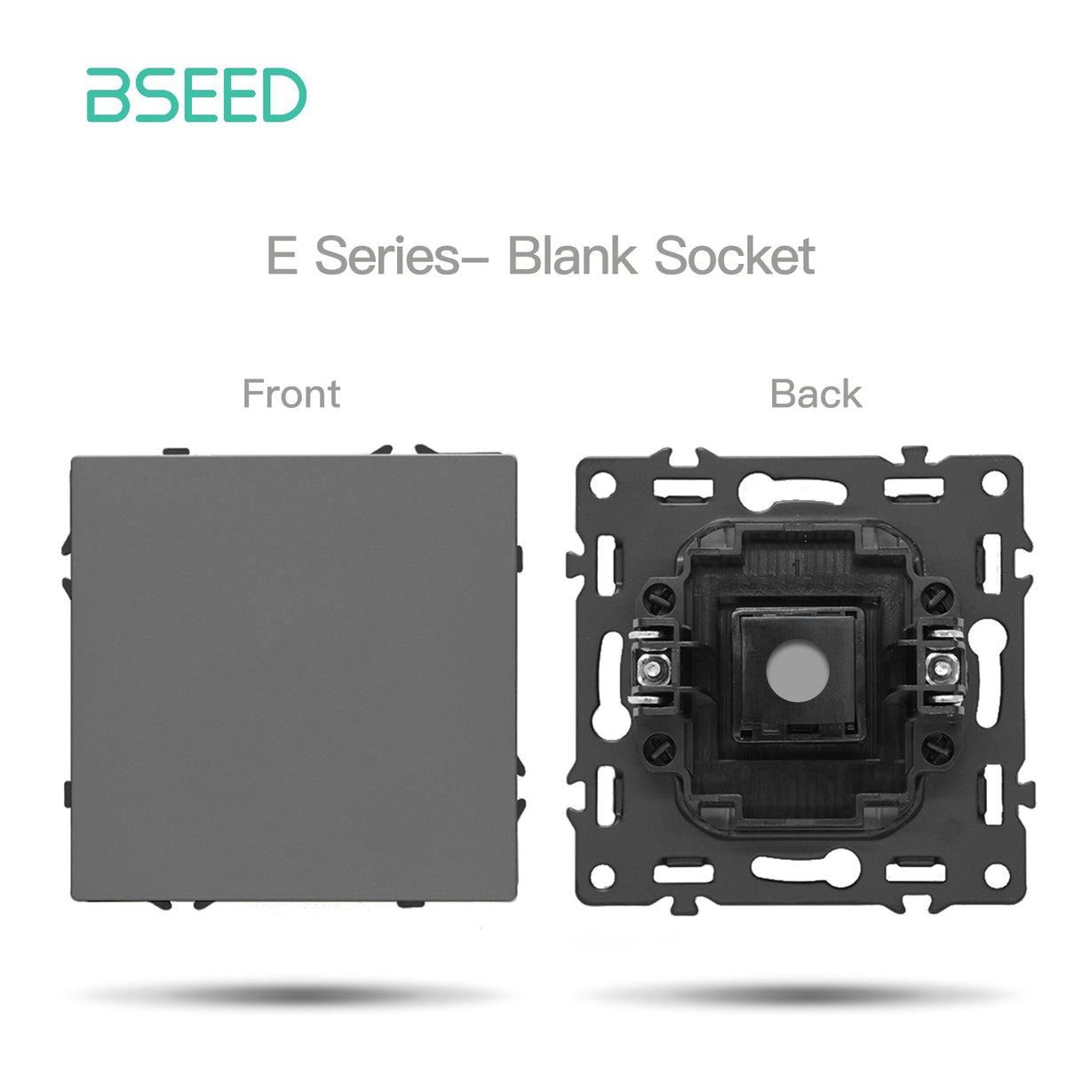Grand Series DIY Part Customized free combinations Plastic Panels Grey Color Power Outlets & Sockets Bseedswitch Blank Socket 