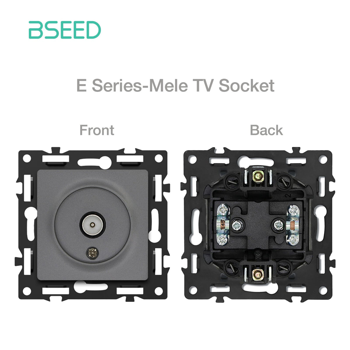 BSEED DIY Part Customized Free Combinations Mechanical Light Switch Wall Socket Insert Grey Color Crystal Glass Panel Light Switches Bseedswitch Male TV Socket 