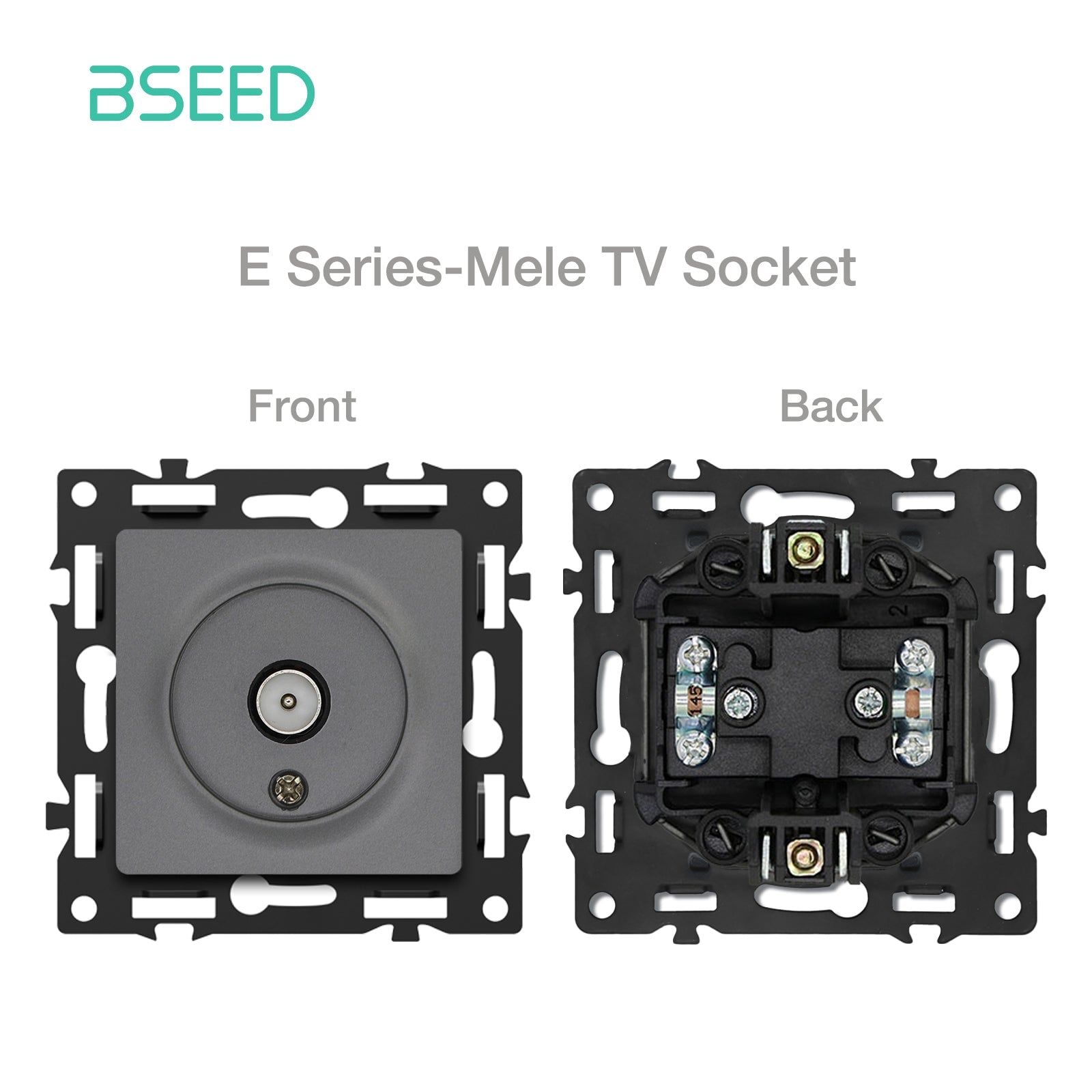 BSEED DIY Part Customized Free Combinations Mechanical Light Switch Wall Socket Insert Grey Color Crystal Glass Panel Light Switches Bseedswitch Male TV Socket 