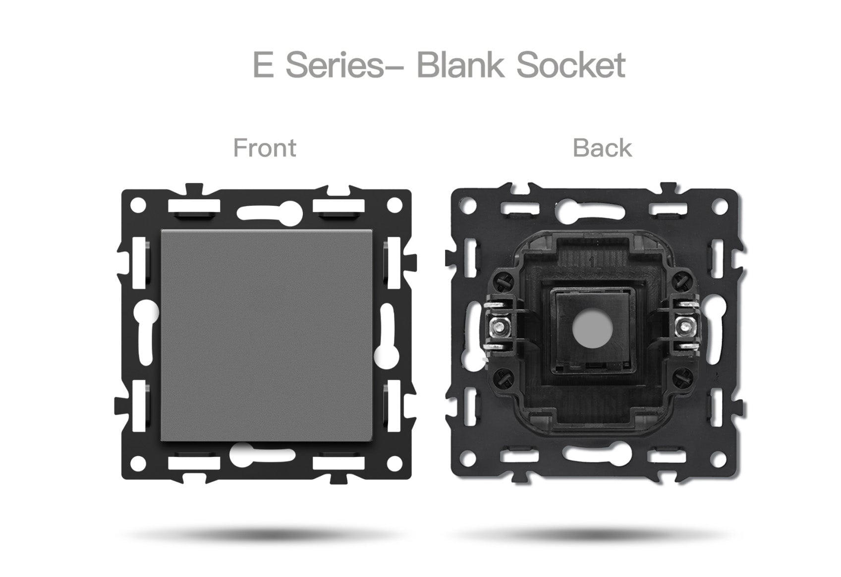 BSEED DIY Part Customized Free Combinations Mechanical Light Switch Wall Socket Insert Grey Color Crystal Glass Panel Light Switches Bseedswitch Blank Scket 