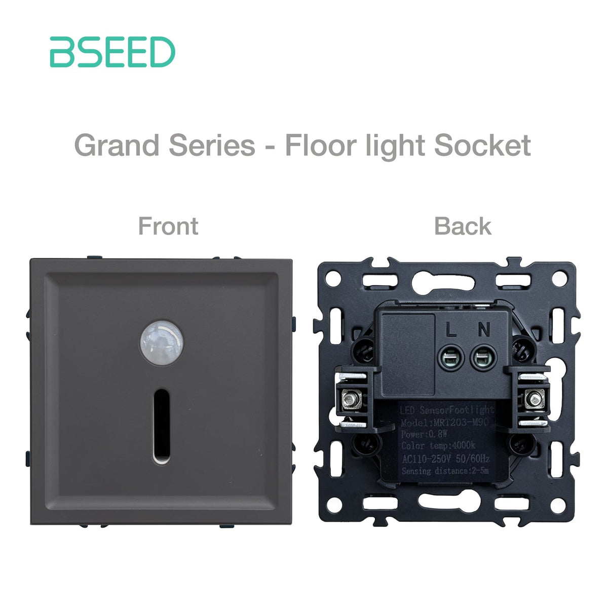 Grand Series DIY Part Customized free combinations Plastic Panels Grey Color Power Outlets & Sockets Bseedswitch Floor Lamp 