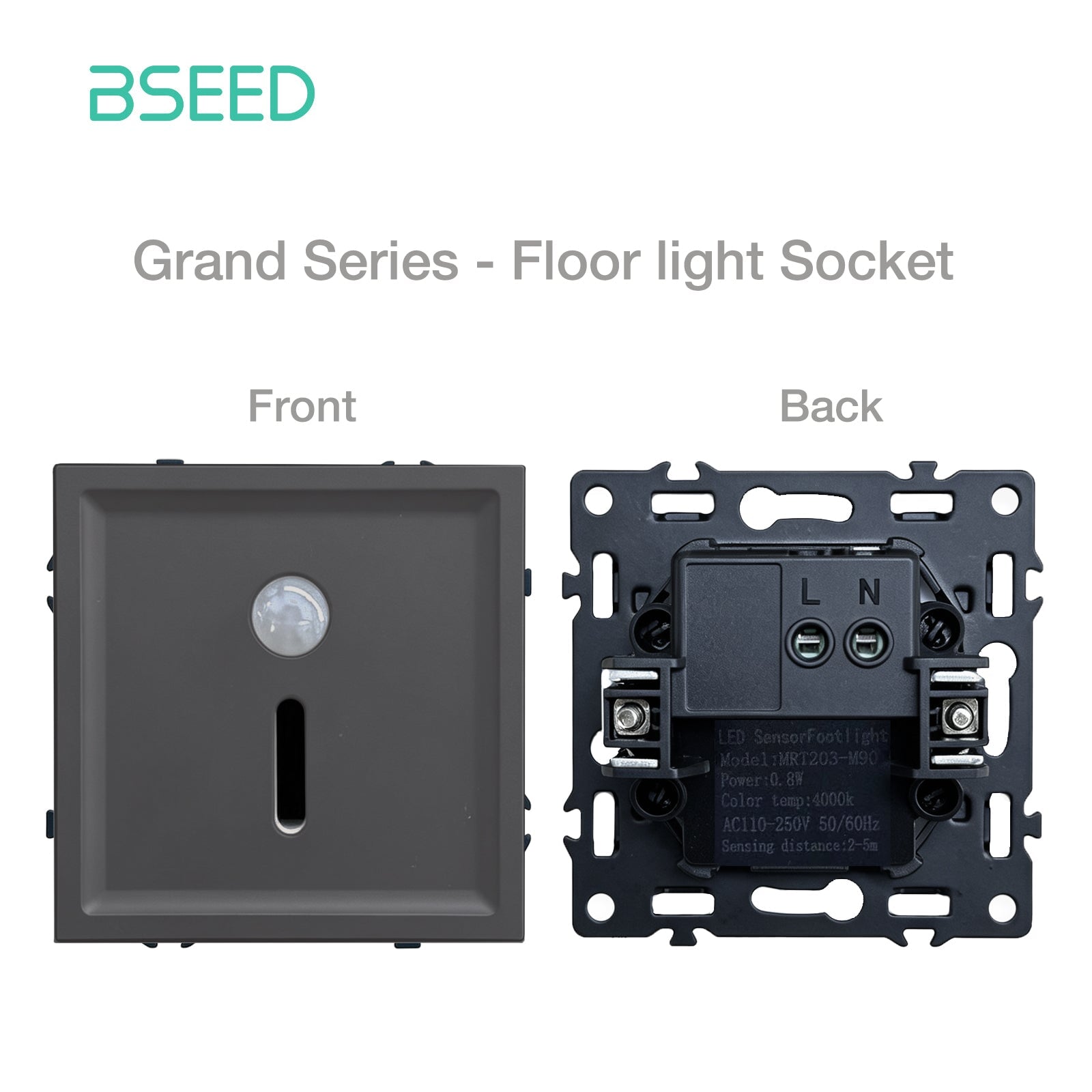 Grand Series DIY Part Customized free combinations Plastic Panels Grey Color Power Outlets & Sockets Bseedswitch Floor Lamp 