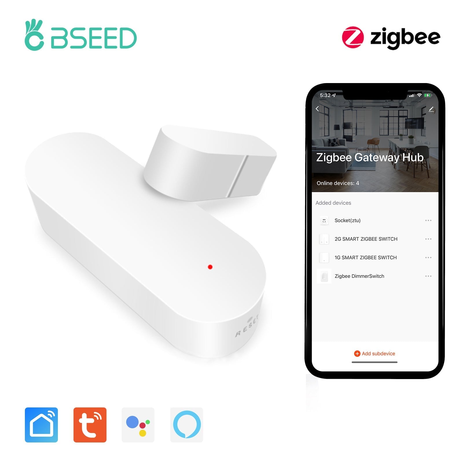 BSEED Advanced Sensor Kit Sensor Sets Shop Smart Home Solutions Kit Work with Alexa Google assistant (Copy) Home Automation Kits Bseedswitch 