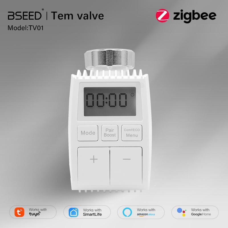 BSEED ZigBee3.0 Thermostatic Valve Smart Radiator Actuator Programmable Temperature Controller 恒温器 Bseedswitch 