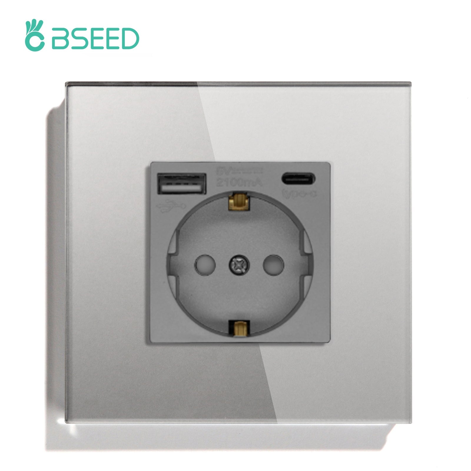 Socket Outlet B.tech BSEED EU sockets Type-C Interface Outlet Wall Socket With Charge Port ...
