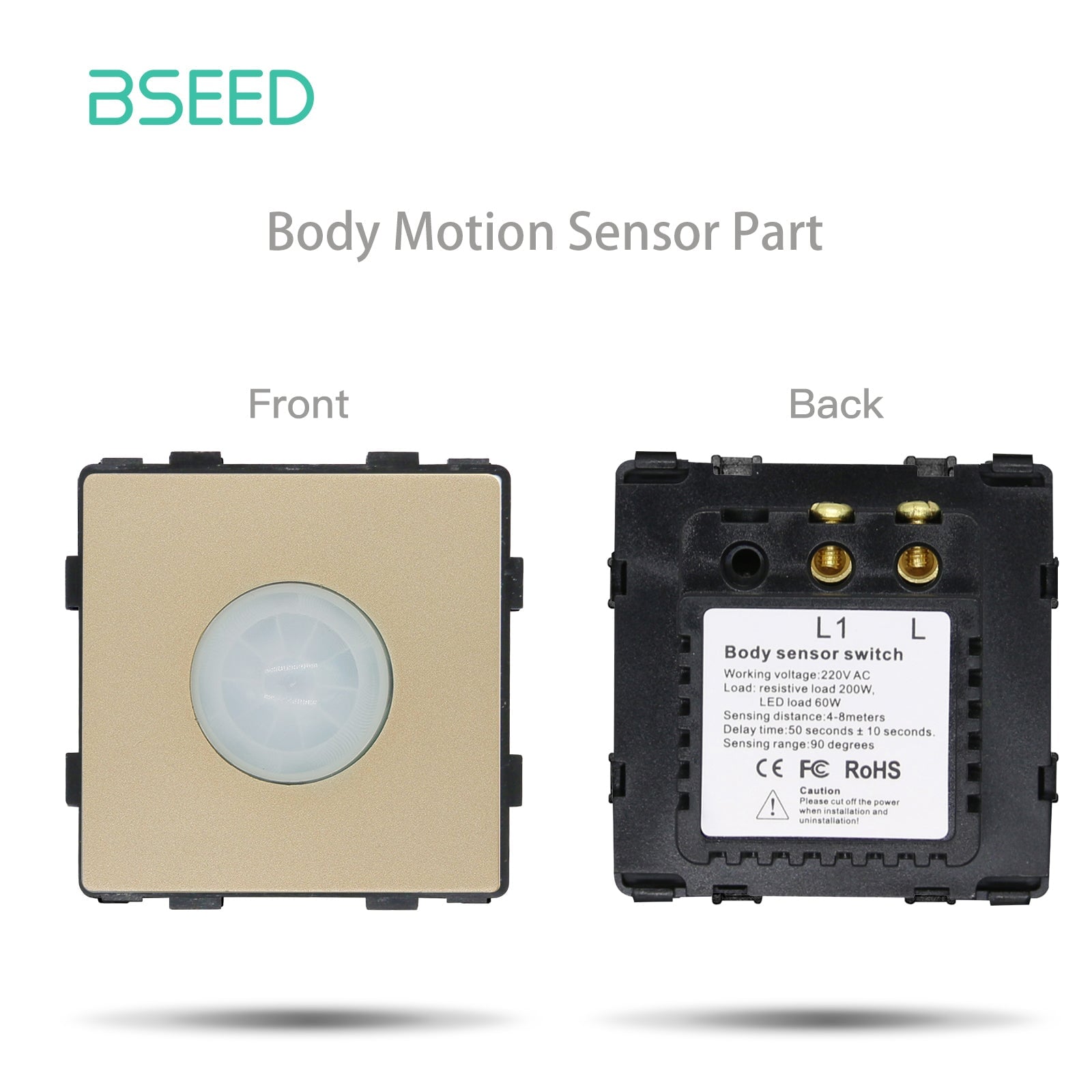 BSEED Mechanischer PIR-Infrarot-Bewegungsmelder-Schalter DIY-Teil Sensorschalter Bseedswitch Gold 